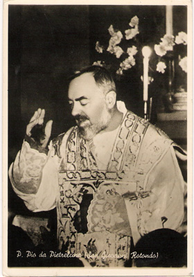 Padre Pio saying a blessing