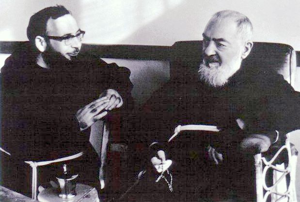 Fr. Ermelindo, as a young friar, with Padre Pio