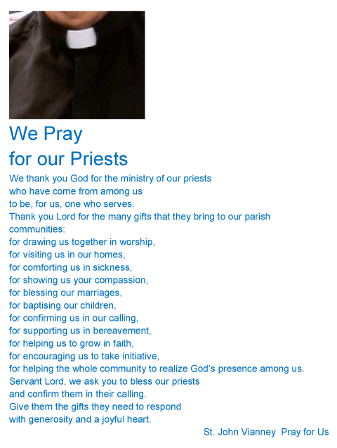 Prayer for priests